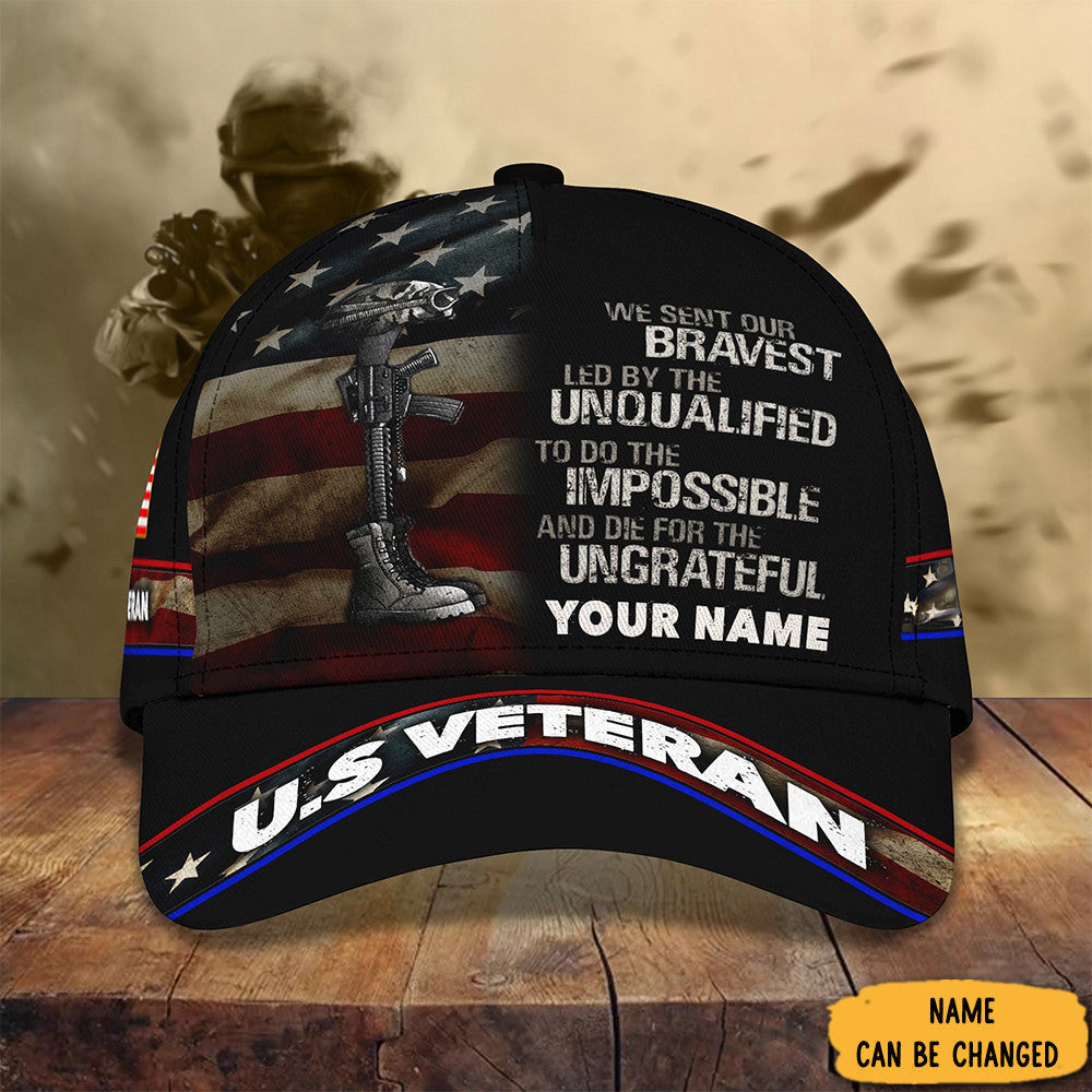Custom We Sent Our Bravest Veteran Hat Gift Ideas For Vets On Veterans Day - Lilybirchmarket