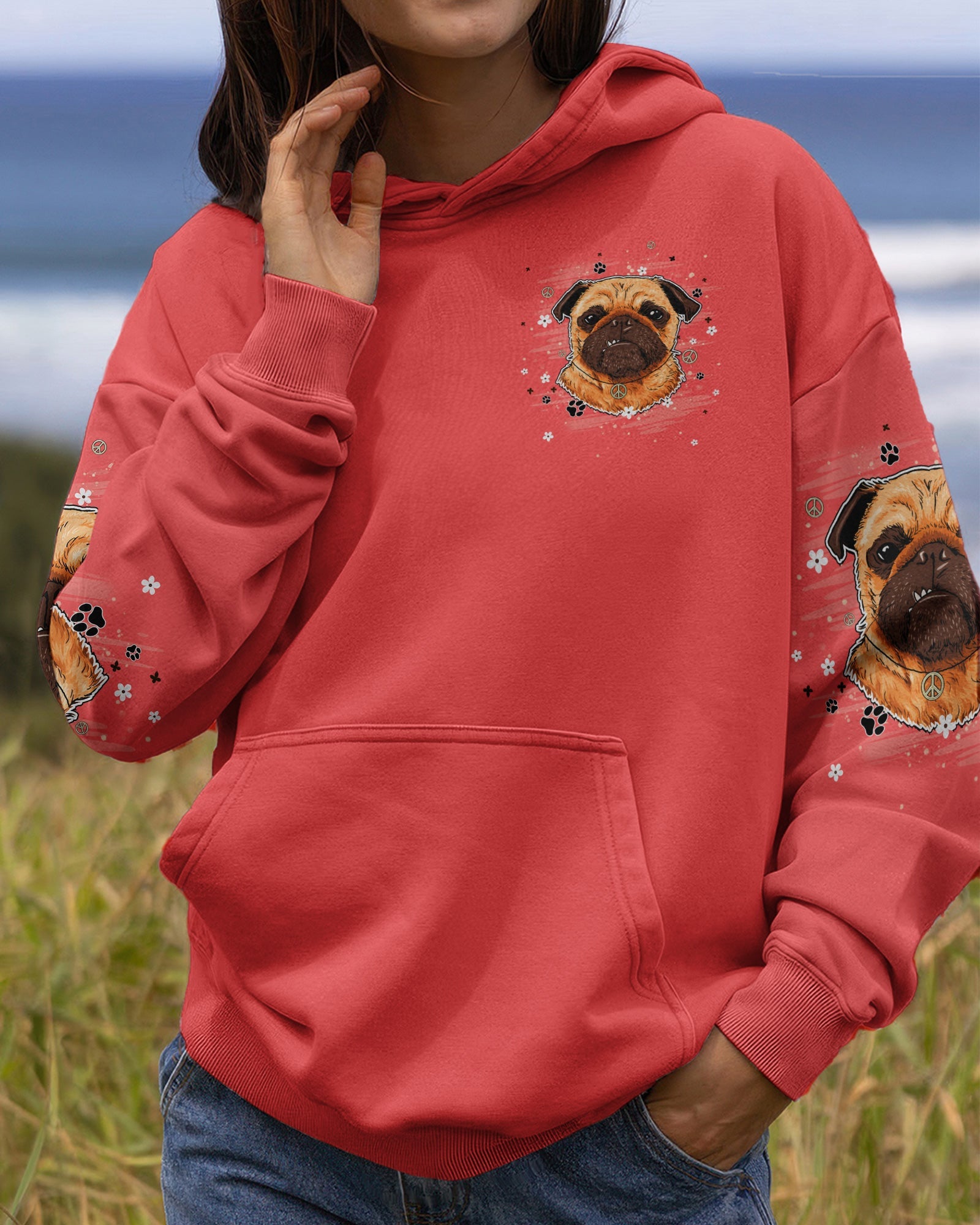 Cute Pug Apparently I Have An Attitude Hoodie Funny Pug Dog Pullover Gift For Pet Lover - Lilybirchmarket