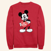 D Valentines Merch Mickey Mouse Be Mine Sweatshirt Best Gifts For Boyfriend - Lilybirchmarket