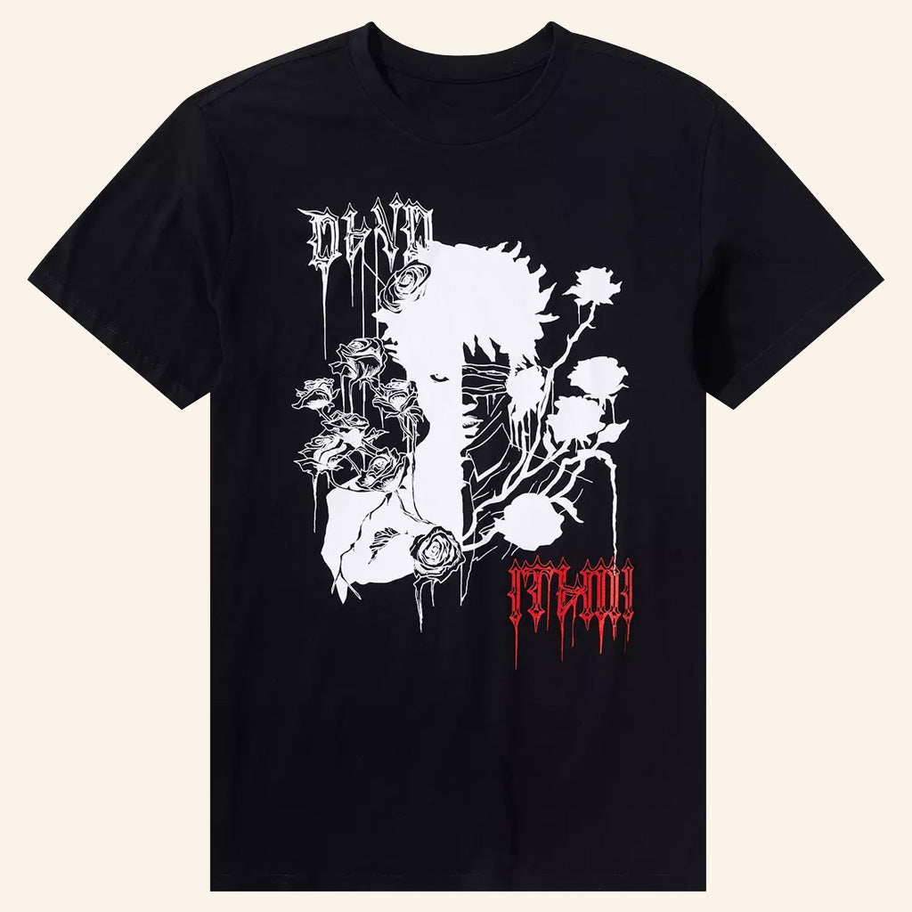 D4Vd Merch Anime Boy With Roses T-Shirt Unique Gifts For Music Lovers - Lily Birch Market