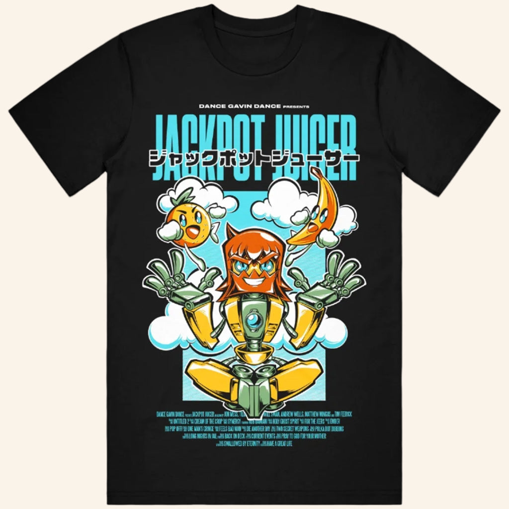 Dance Gavin Dance Merch Anime Hero T-Shirt Jackpot Juicerï¿½Album Art Shirt Gifts For Rock Fans - Lily Birch Market