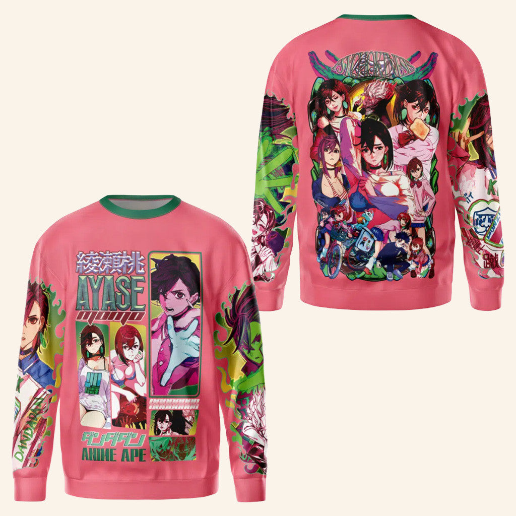 Dandadan Merch Ayase Momo Dandadan Streetwear Sweatshirt Xmas Gifts For Her - Lilybirchmarket