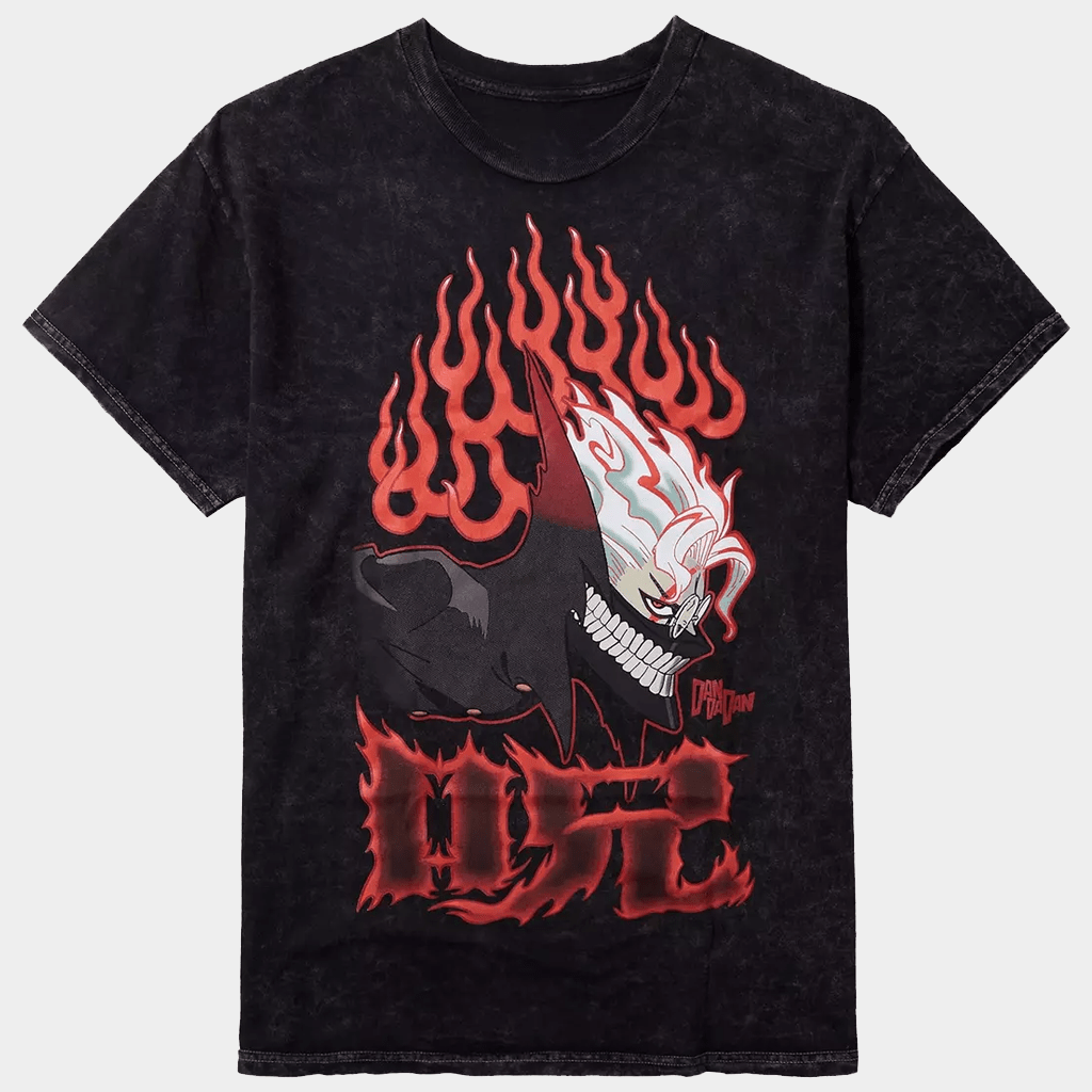 Dandadan Merch Dandadan Okarun Flame Dark Wash T-Shirt Best Gifts For Brother - Lily Birch Market