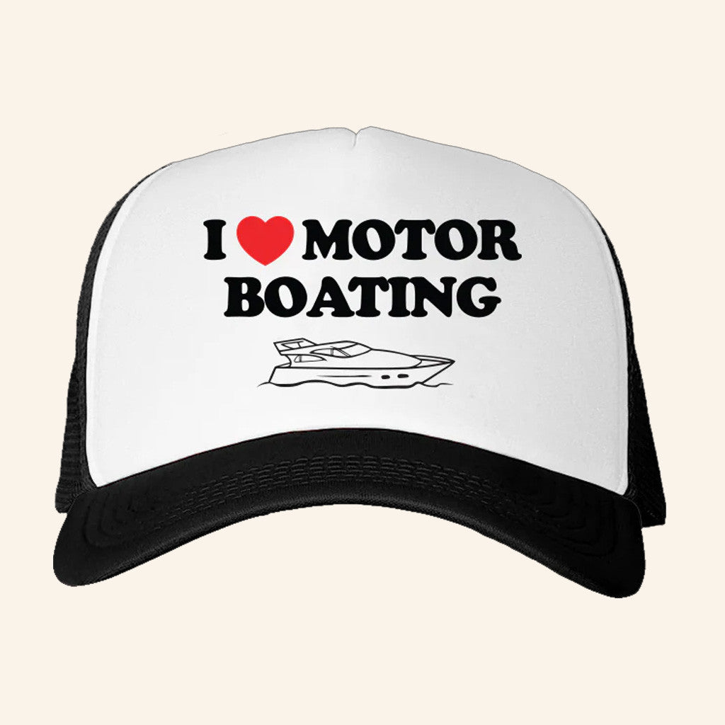 Danny Duncan Merch I Heart Motor Boating Trucker Hat Unique Gift For Boyfriend - Lilybirchmarket