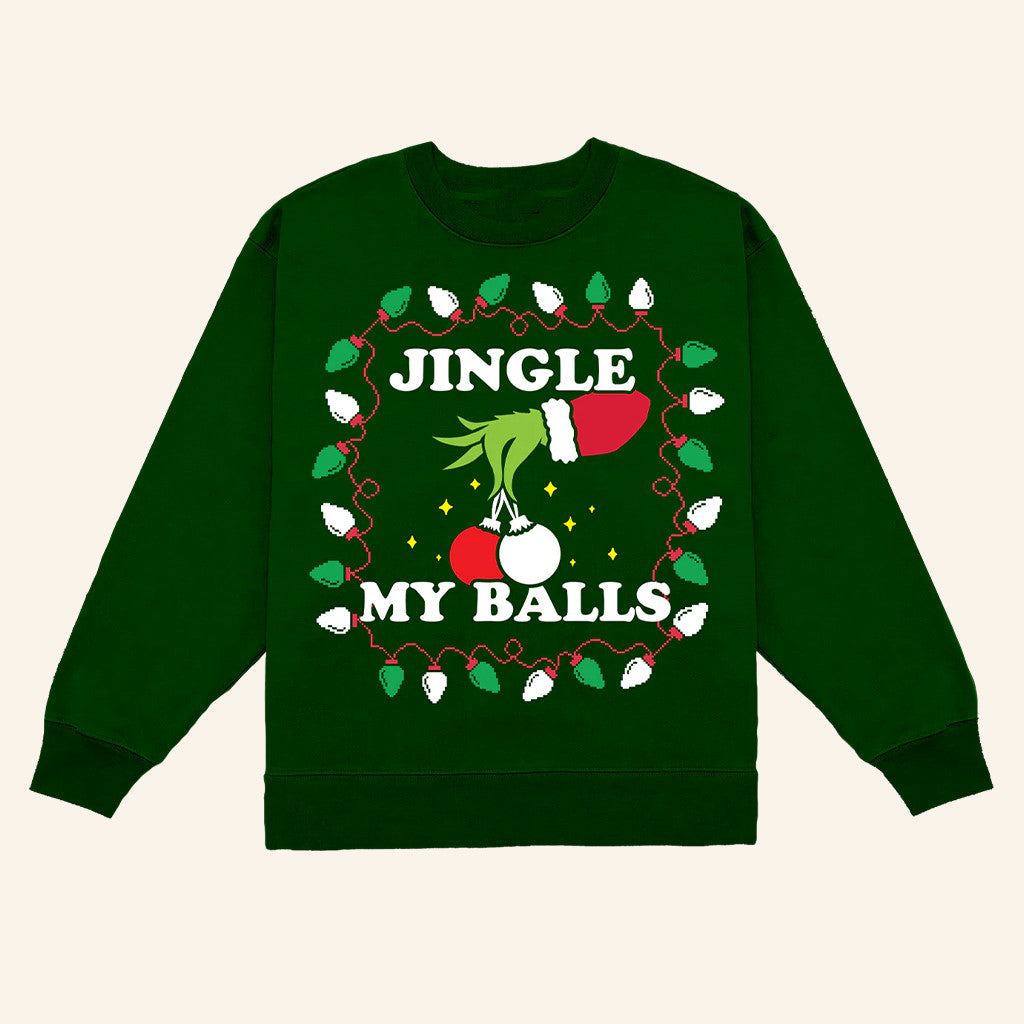 Danny Duncan Merch Jingle My Balls Sweatshirt Funny Grinch Sweatshirt Christmas Gifts For Men - Lilybirchmarket