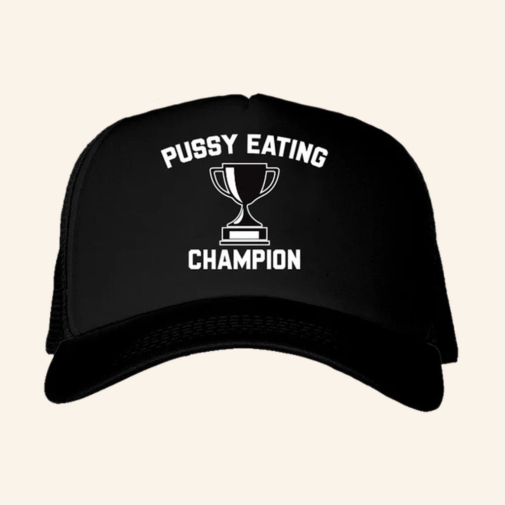 Danny Duncan Merch Pussy Eating Champion Black Trucker Hat Cool Christmas Gifts For Guys - Lilybirchmarket