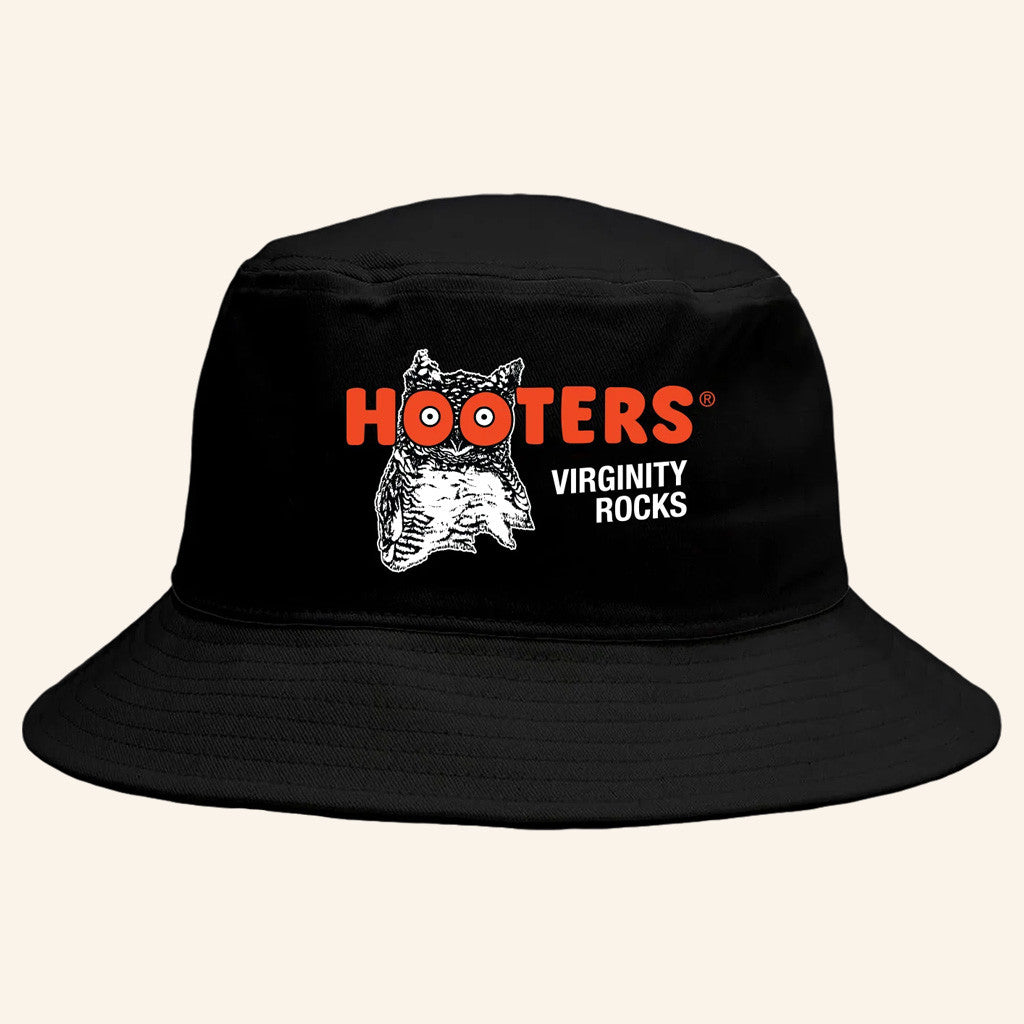 Danny Duncan Merch Virginity Rocks x Hooters Black Bucket Hat Present For Friends - Lilybirchmarket