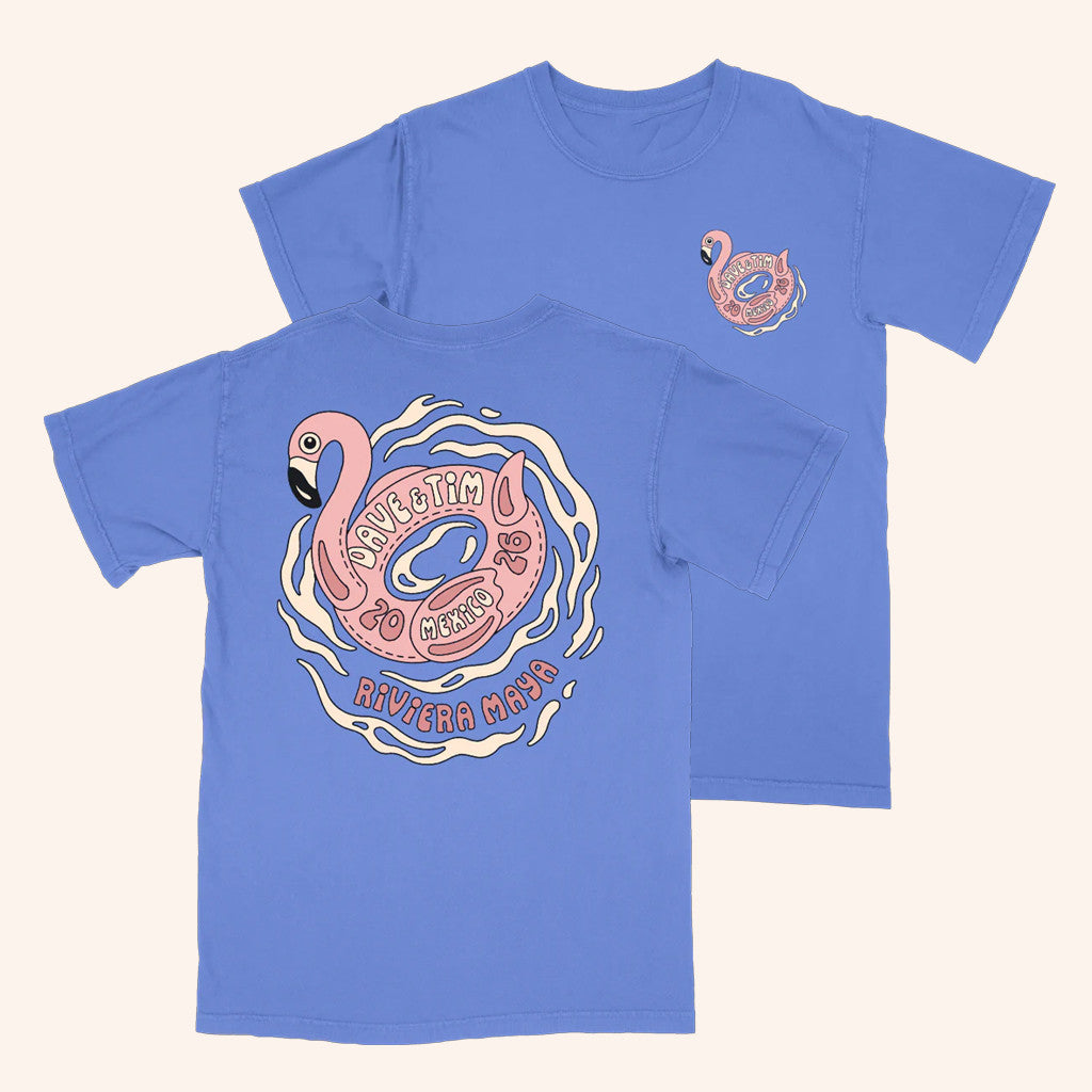 Dave And Tim Riviera Maya Merch Flamingo Float T-Shirt Presents For Music Lovers - Lily Birch Market