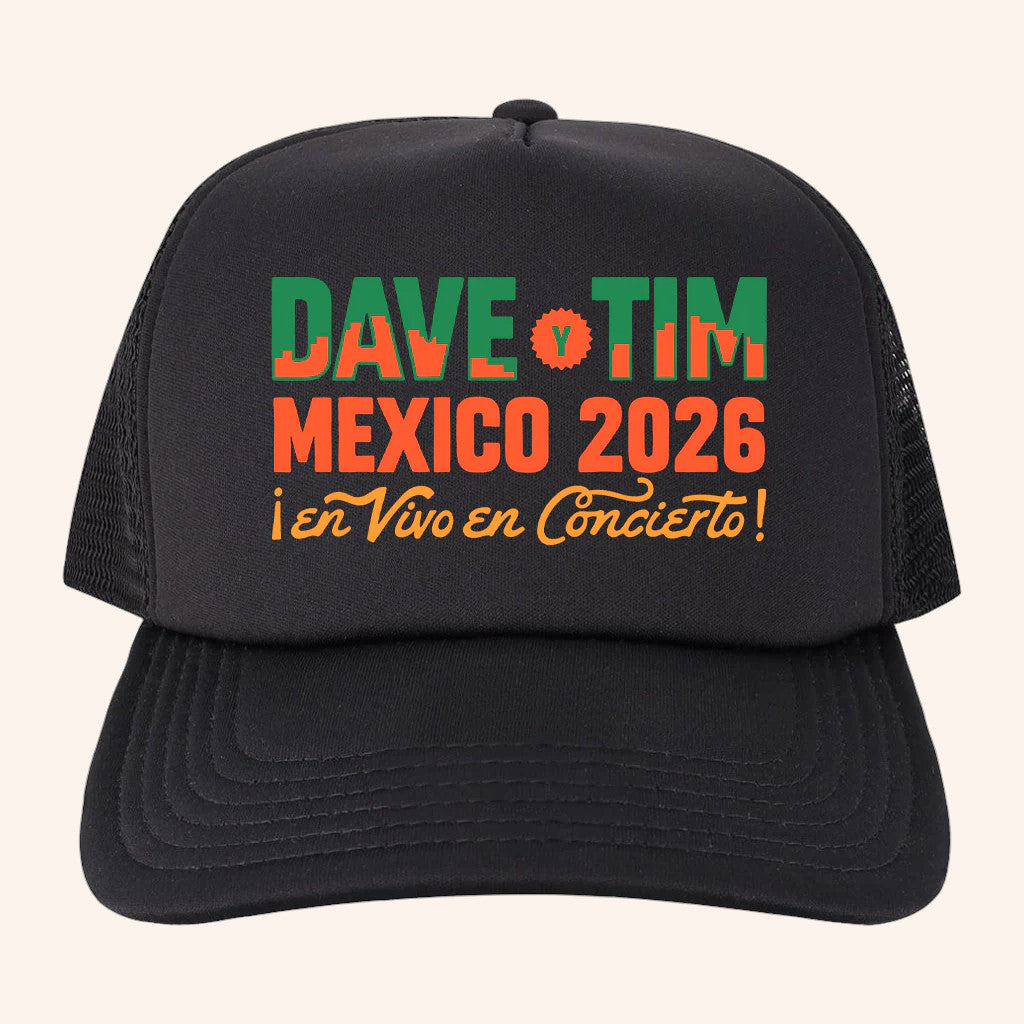 Dave And Tim Riviera Maya Merch Vivo 2026 Trucker Hat Gifts For Music Lovers - Lilybirchmarket