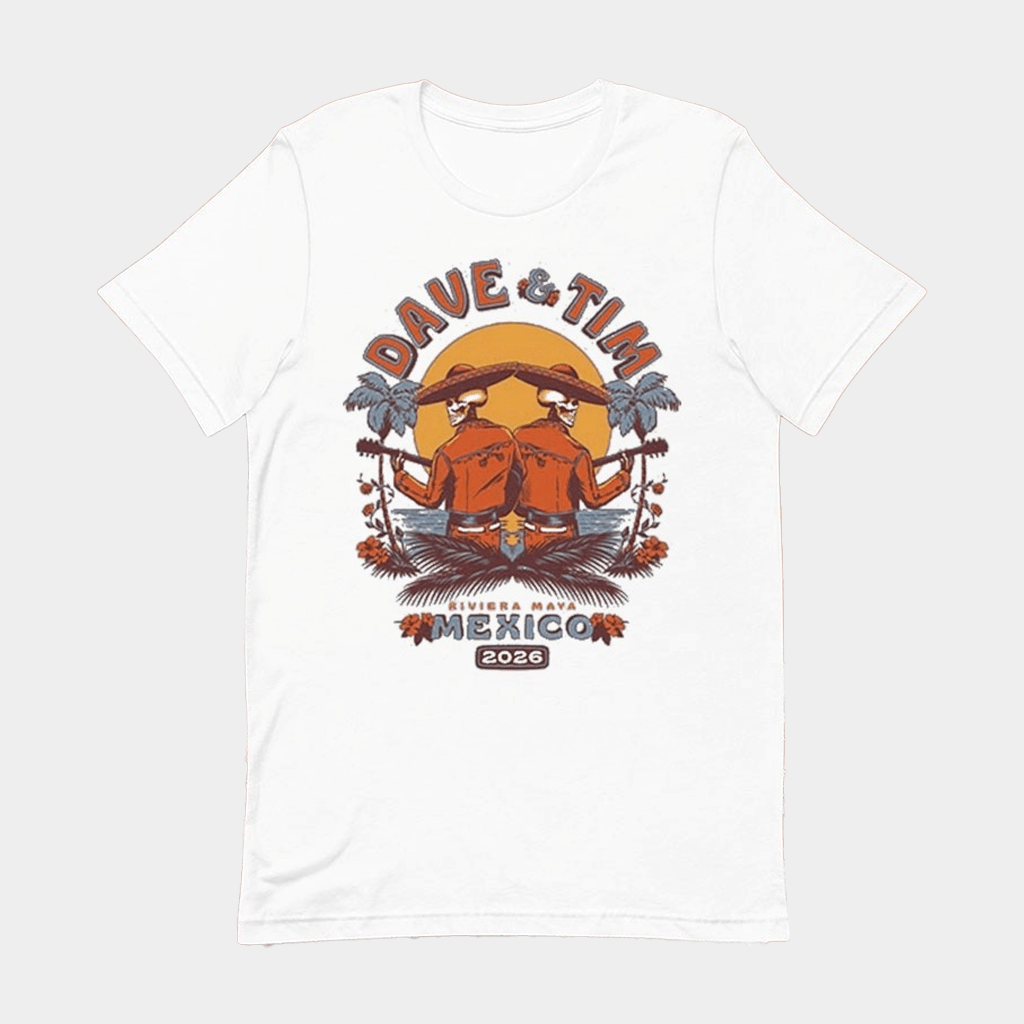 Dave Matthews Band And Tim Reynolds Riviera Maya Mexico At Moon Palace On January 21-24 2026 Skeletons T-Shirt - Lily Birch Market