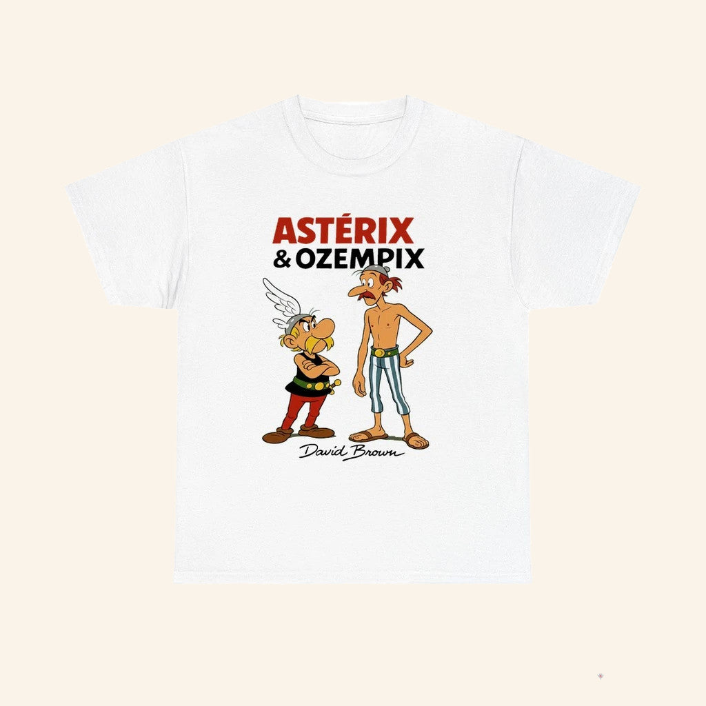 David Brown Asterix And Ozempic T-Shirt David Brown Merch Gifts For Friends - Lily Birch Market