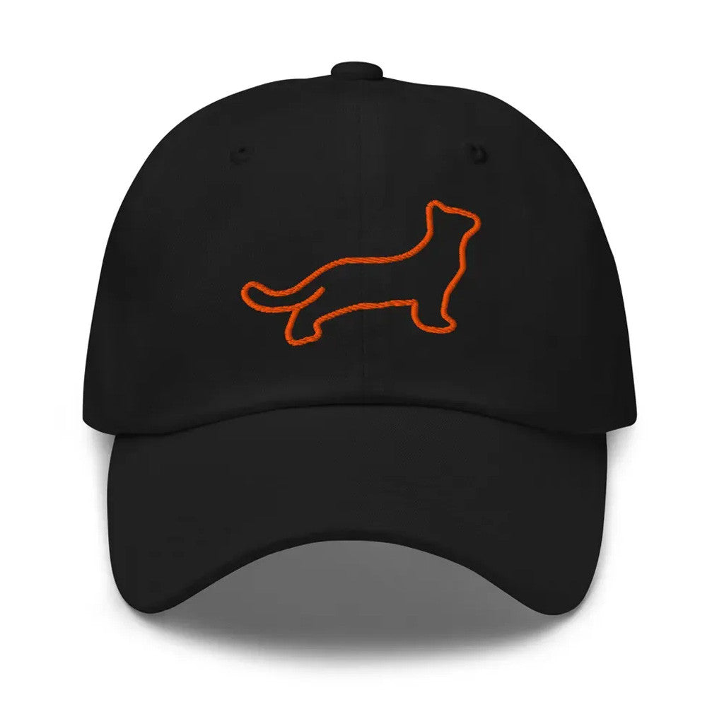 David Gilmour Merch Black Cat Embroidered Hat Unique Gifts For Husband - Lilybirchmarket