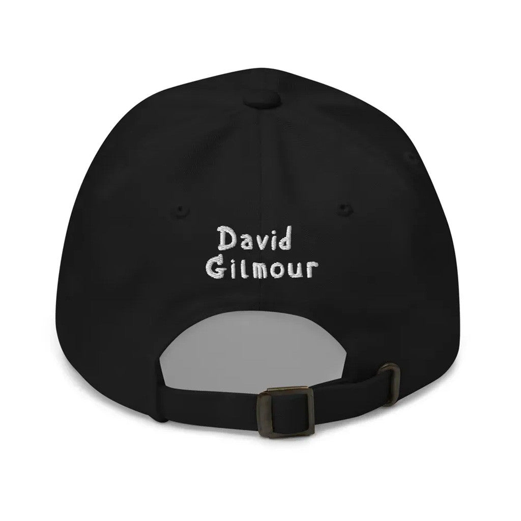 David Gilmour Merch Black Cat Embroidered Hat Unique Gifts For Husband - Lilybirchmarket
