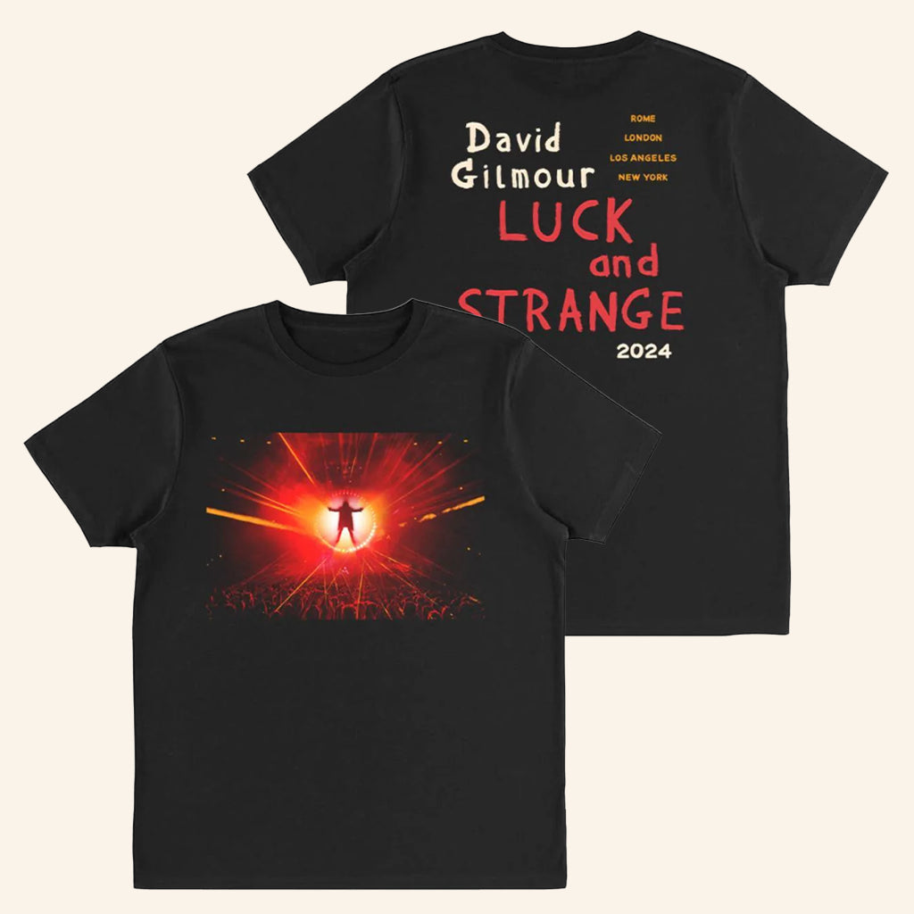 David Gilmour Merch Luck And Strange Tour Stage Shot T-Shirt Gifts For Music Fans - Lily Birch Market