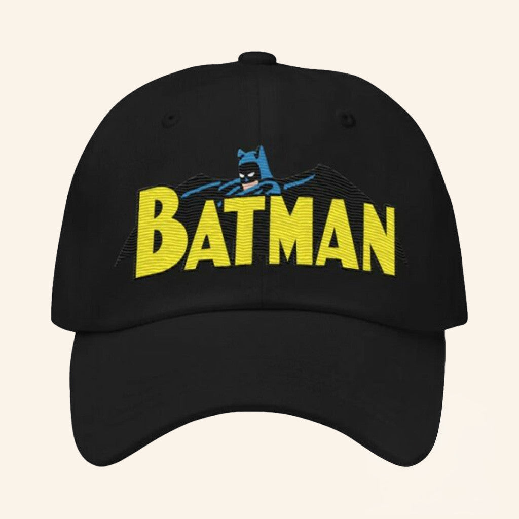 DC Merch Batman Silver Age Logo Embroidered Hat Presents For Batman Fans - Lilybirchmarket
