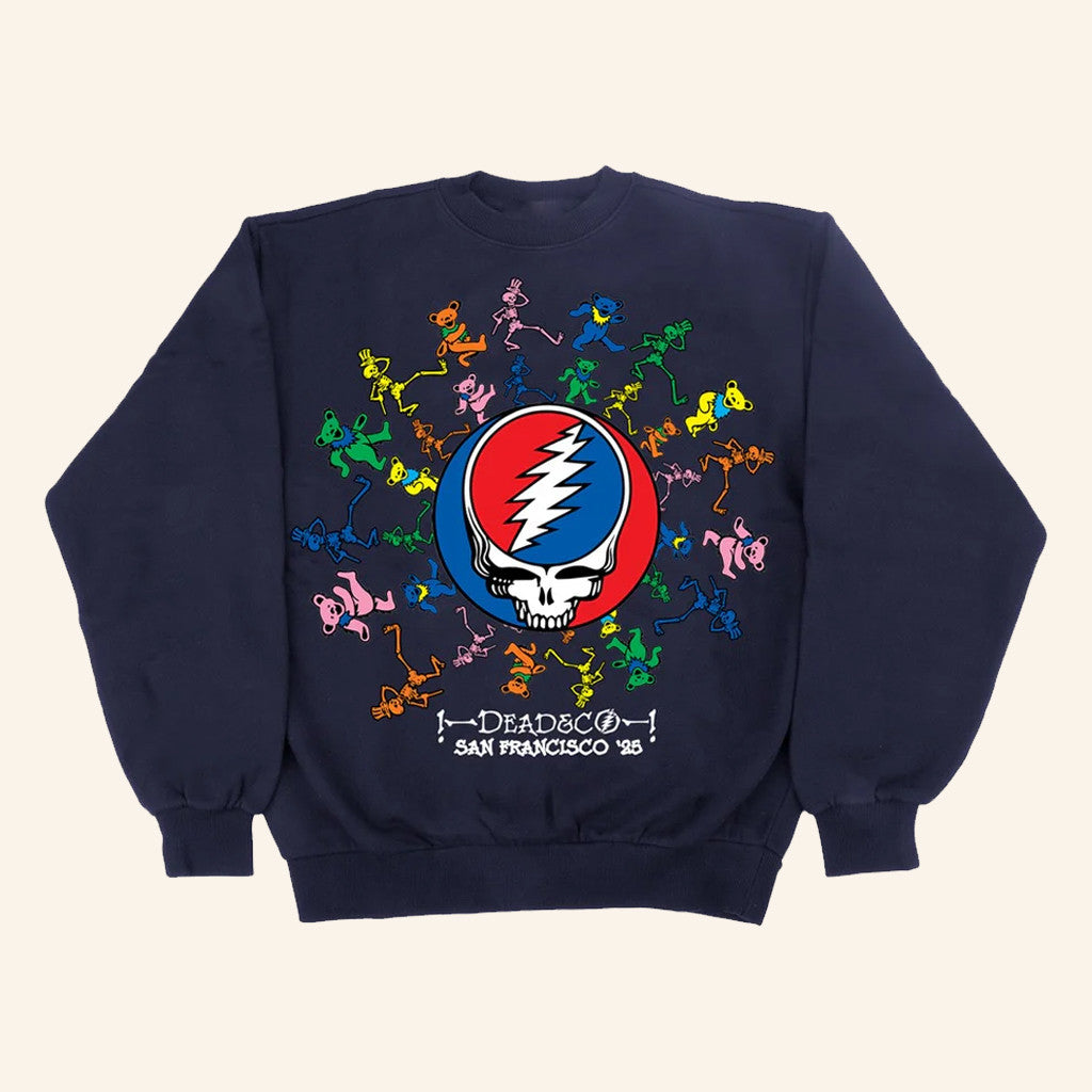 Dead And Company Merch Dead And Company San Francisco 2025 Crewneck Sweatshirt Gifts For Him - Lilybirchmarket
