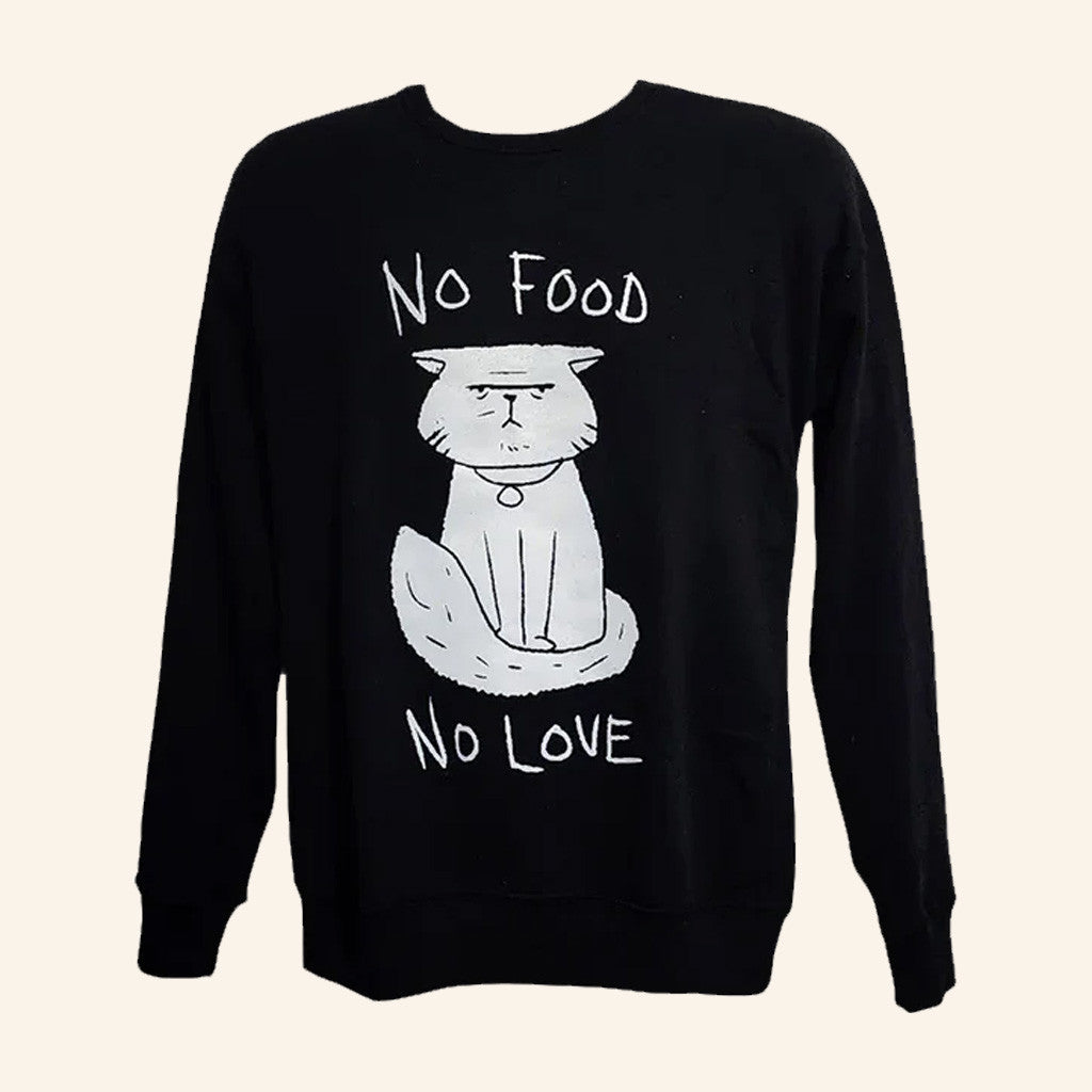 Dead By Daylight Merch Meg's Cat Fostering Sweatshirt No Food No Love Sweatshirt Gifts For Her - Lilybirchmarket