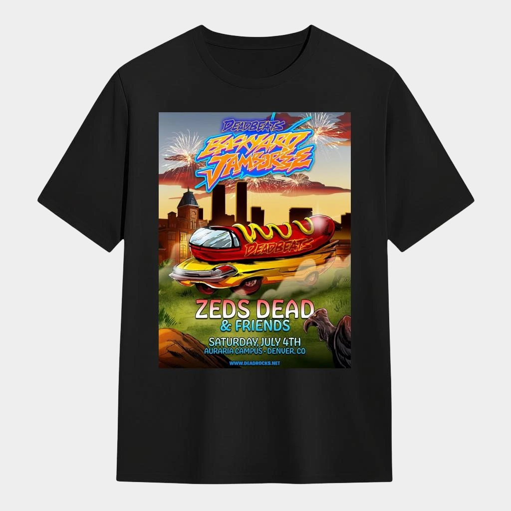 Deadbeats Zeds Dead July 4 2026 Denver Hotdog T-Shirt Present For Husband - Lily Birch Market