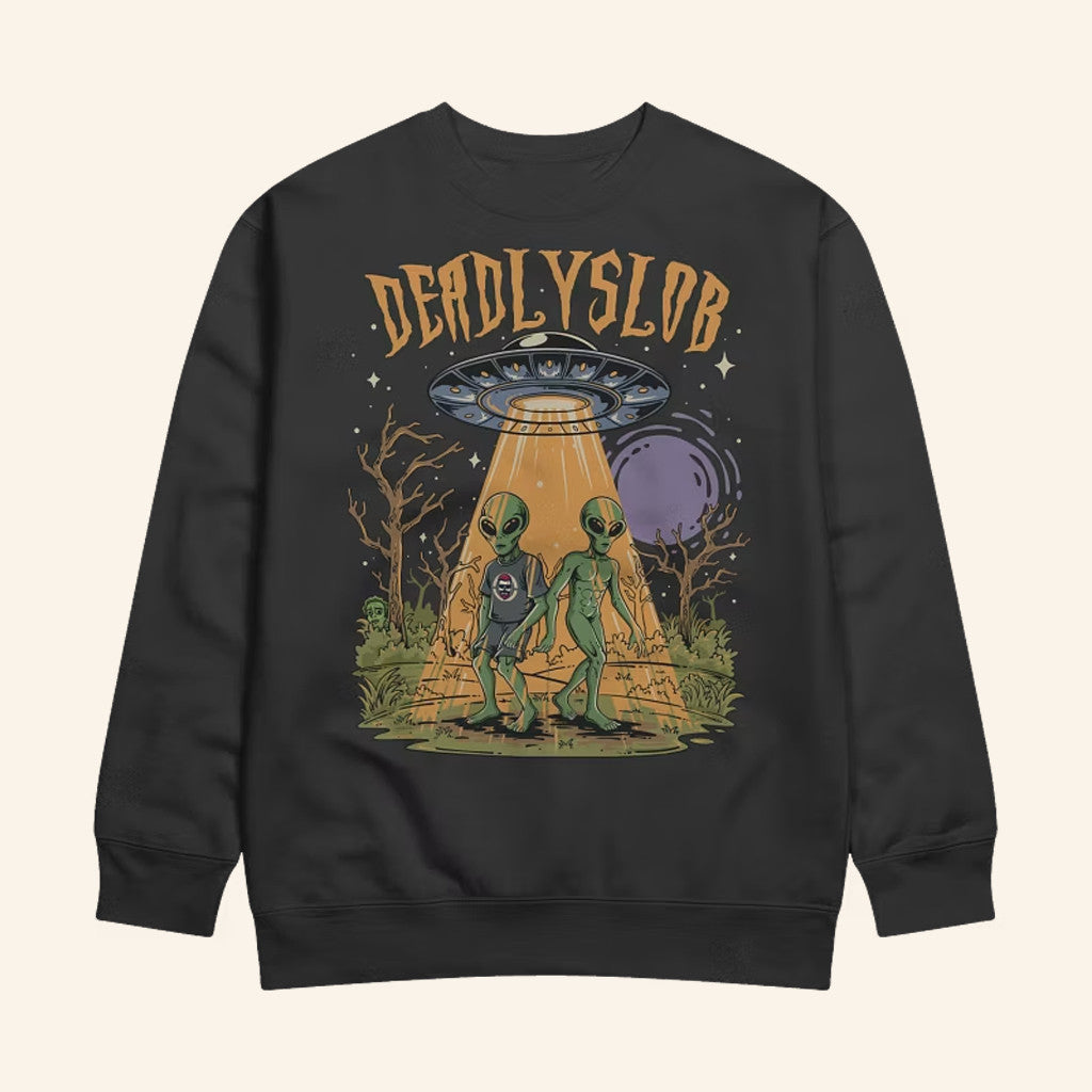 Deadlyslob Merch Alien Invasion Sweatshirt Gifts Ideas For Boyfriend - Lilybirchmarket