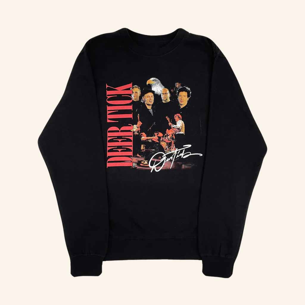 Deer Tick Merch Bootleg Black Sweatshirt Husband Christmas Gift Ideas - Lilybirchmarket