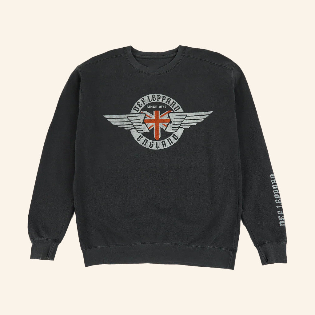 Def Leppard Merch Wing Flag Crewneck Sweatshirt Xmas Gifts For Father - Lilybirchmarket
