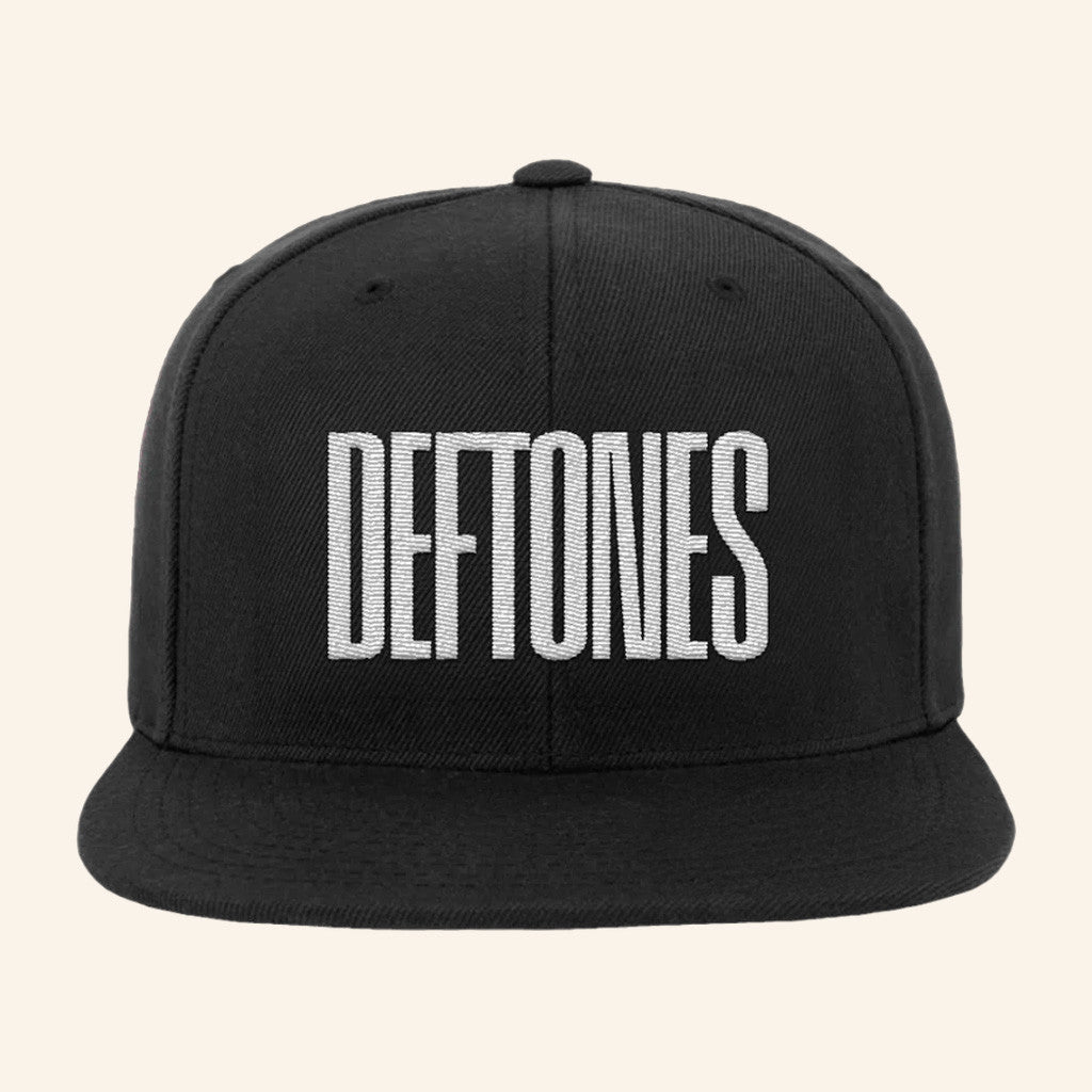 Deftones Dickies Merch Deftones Embroidered Black Snapback Hat Dad Christmas Gifts - Lilybirchmarket