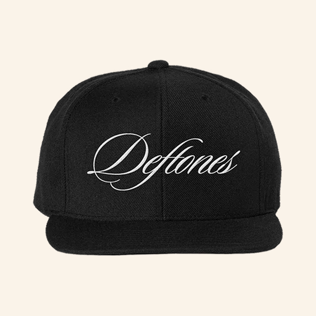 Deftones Dickies Merch Script Logo Snapback Hat Embroidered Christmas Gift Ideas For Boyfriend - Lilybirchmarket
