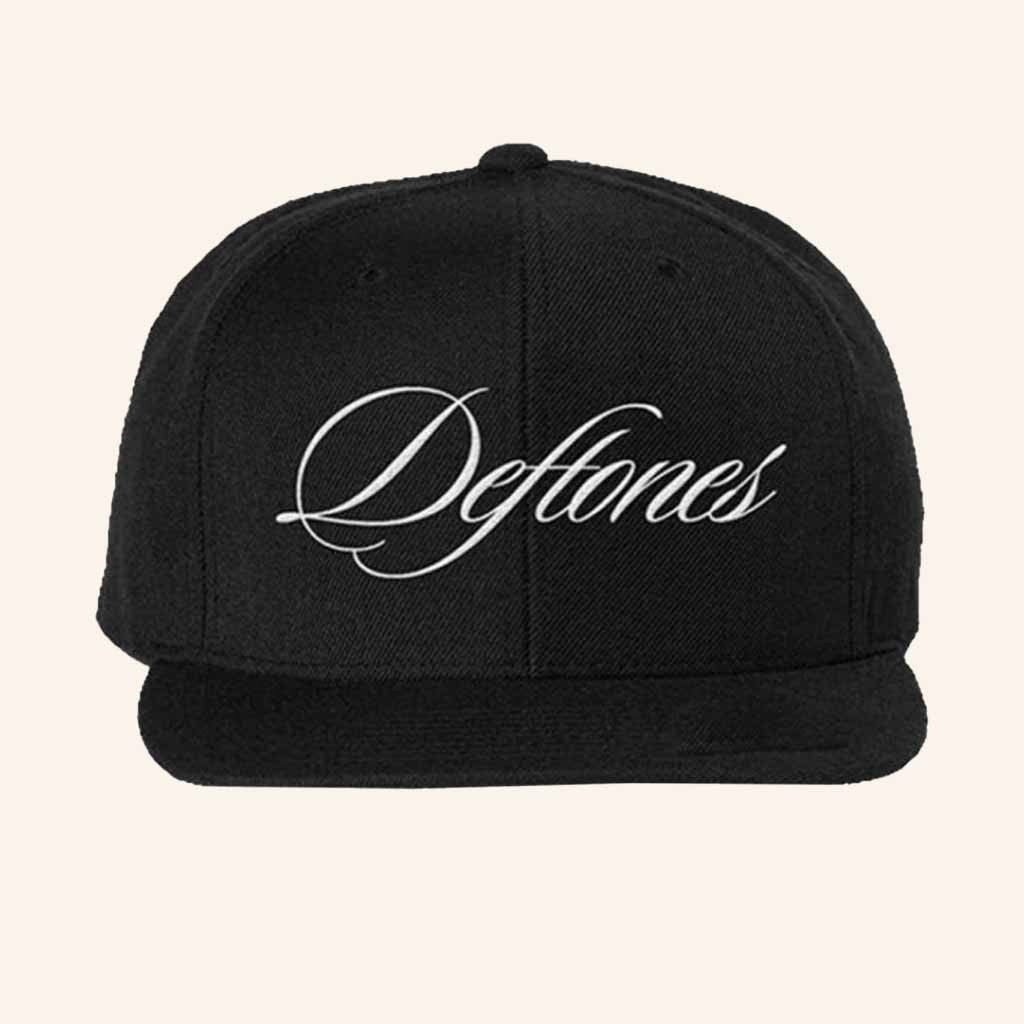 Deftones Merch Deftones Script Logo Snapback Hat Gift Ideas For Music Lovers - Lilybirchmarket