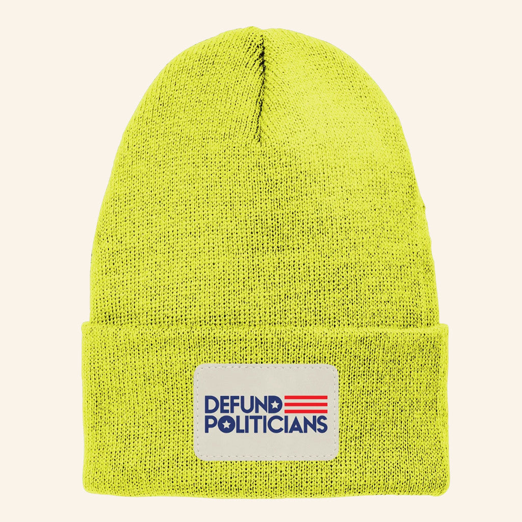 Defund Politicians Beanie Protest Politics Beanie Gifts For Liberal - Lilybirchmarket