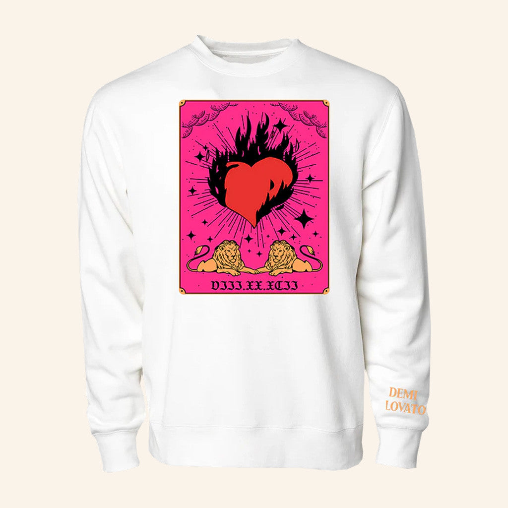Demi Lovato Merch Burning Heart Sweatshirt Gift Ideas For Music Lovers - Lilybirchmarket