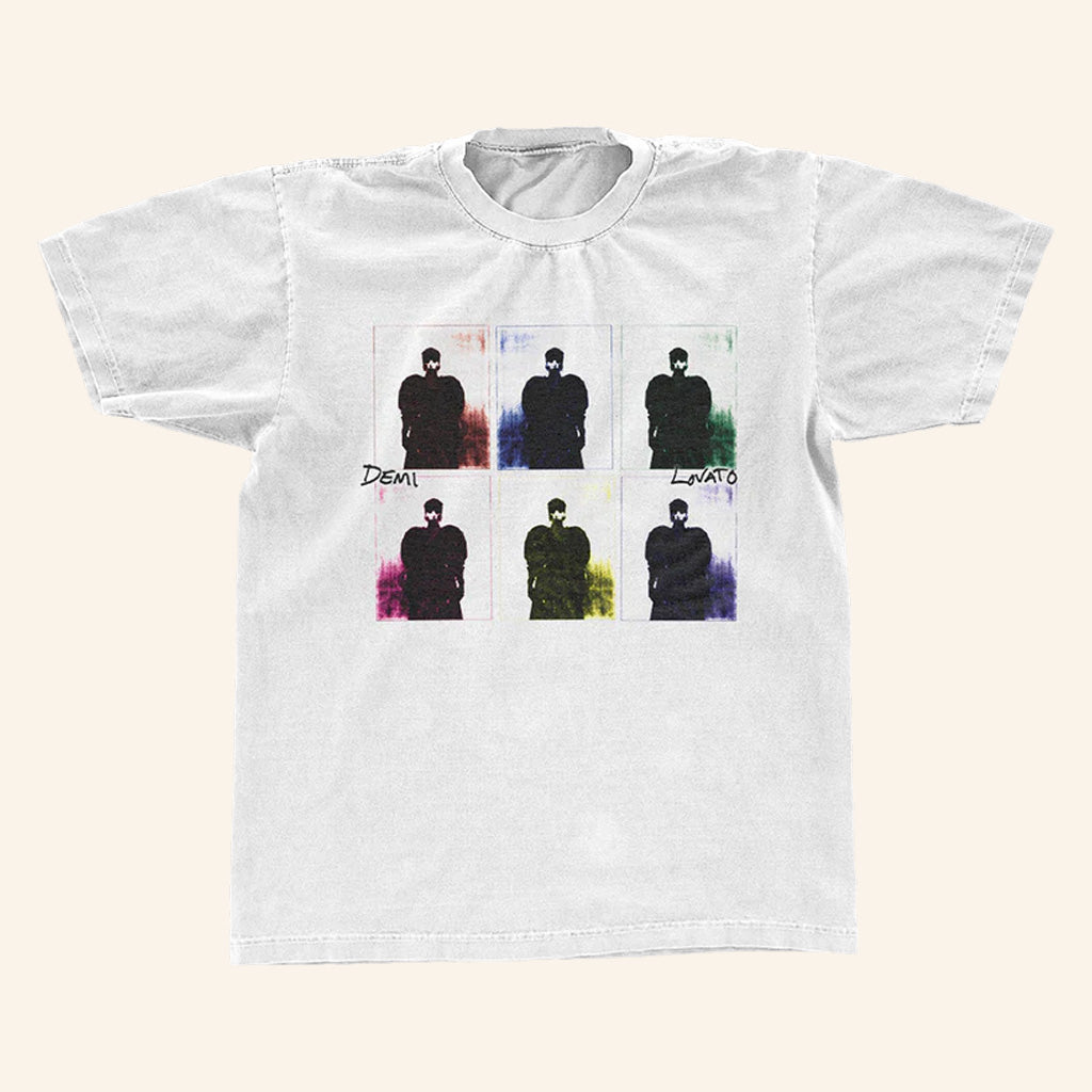 Demi Lovato Merch Collage White T-Shirt Music Lover Gift Ideas For Him - Lily Birch Market