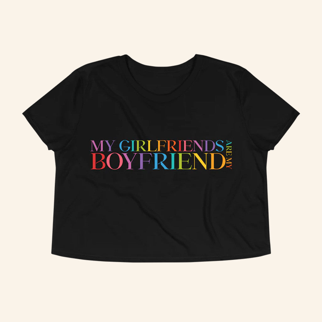 Demi Lovato Merch My Girlfriends Are My Boyfriend Pride Crop Top Gifts For Music Fans - Lily Birch Market