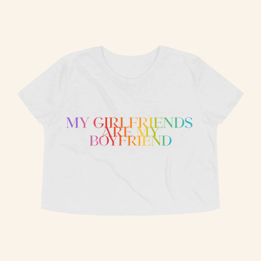 Demi Lovato Merch My Girlfriends Are My Boyfriend Pride Cropped Shirt Gifts For Her - Lily Birch Market