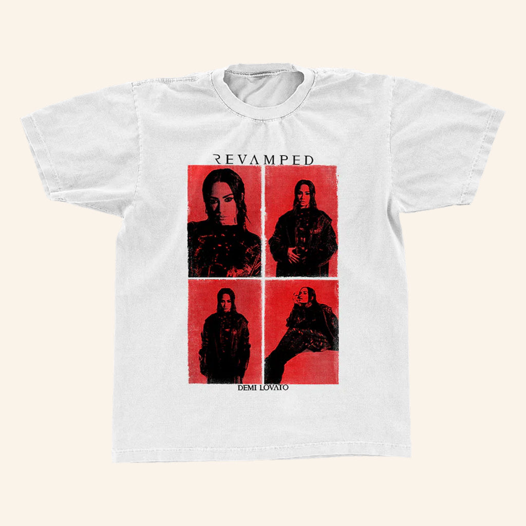 Demi Lovato Merch Revamped White T-Shirt Unique Gifts For Music Lovers - Lily Birch Market