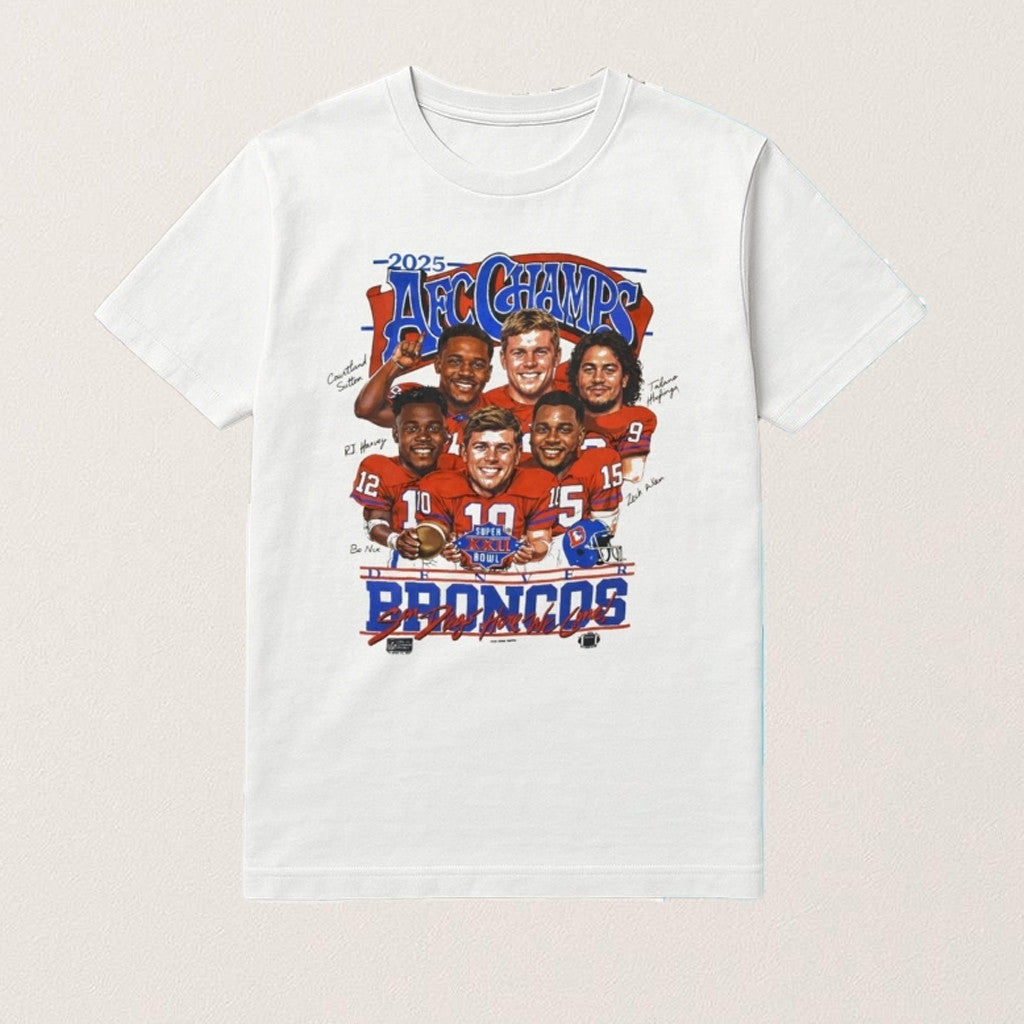 Denver Football Merch 2025 AFC Champs Super Bowl XXII Shirt Best Gifts For Football Lovers - Lily Birch Market
