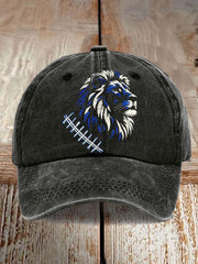 Detroit Football Hat Embroidered Lion Hat Game Day Cap Detroit Pride Merch Gift For Football Fan - Lilybirchmarket