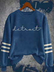 Detroit Football Sweatshirt Detroit Pride Merch Gameday Shirts Gifts For Sister - Lilybirchmarket