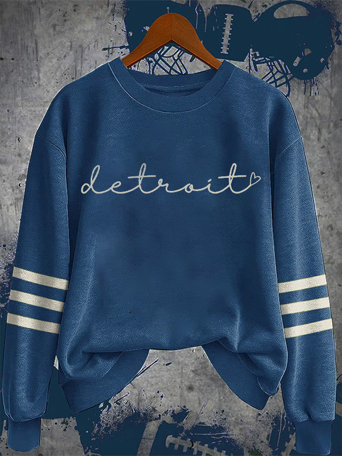 Detroit Football Sweatshirt Detroit Pride Merch Gameday Shirts Gifts For Sister - Lilybirchmarket