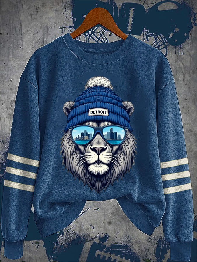 Detroit Football Sweatshirt Lion Game Day Sweatshirt Detroit Pride Merch Gift For Football Fan - Lilybirchmarket