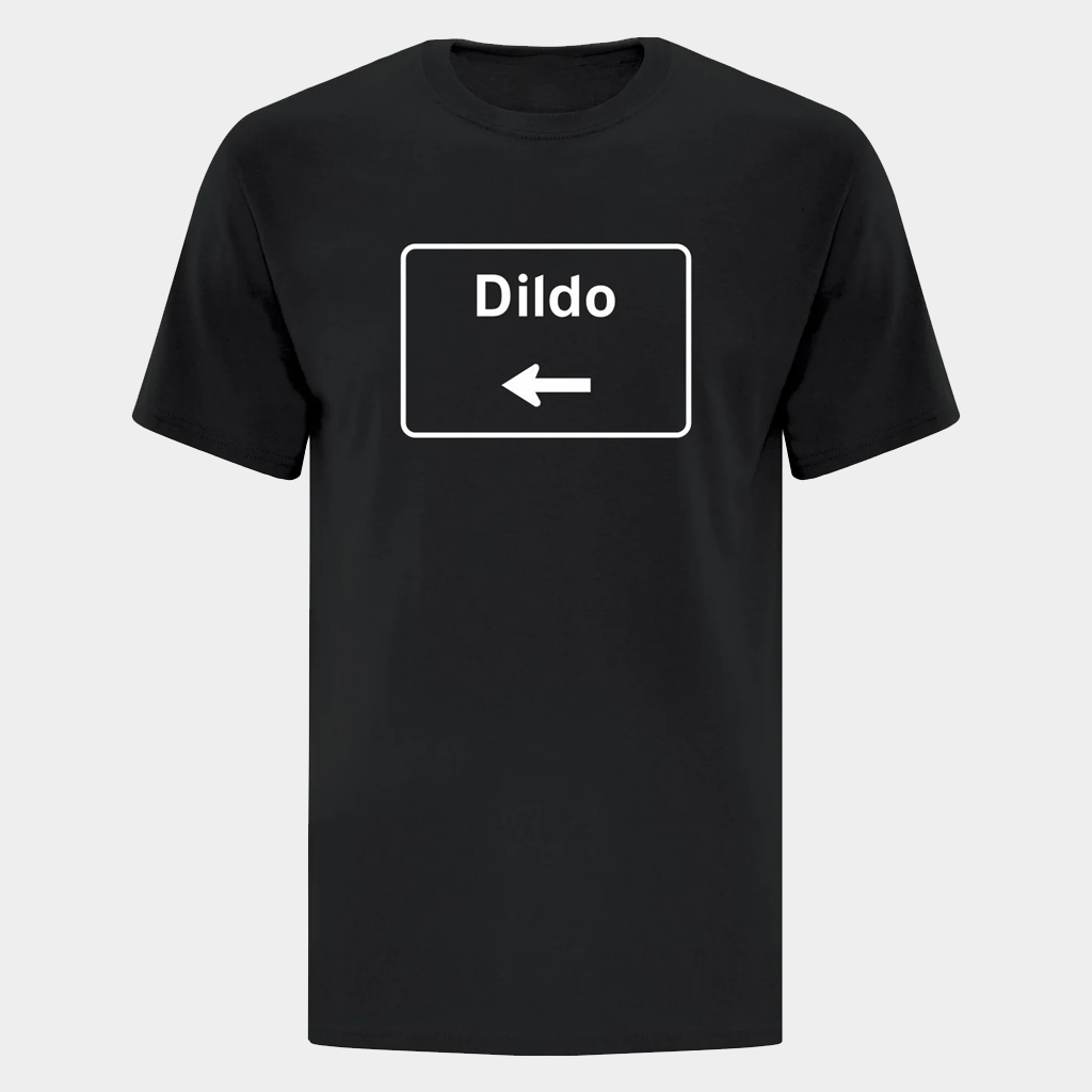 Dildo Newfoundland Merch Dildo Road Sign T-Shirt Black Gifts Ideas For Brothers - Lily Birch Market