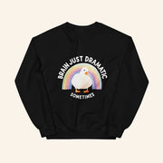 DiplomaDuck Merch Brain Just Dramatic Rainbow Duck Sweatshirt Best Christmas Gifts For Boyfriend - Lilybirchmarket