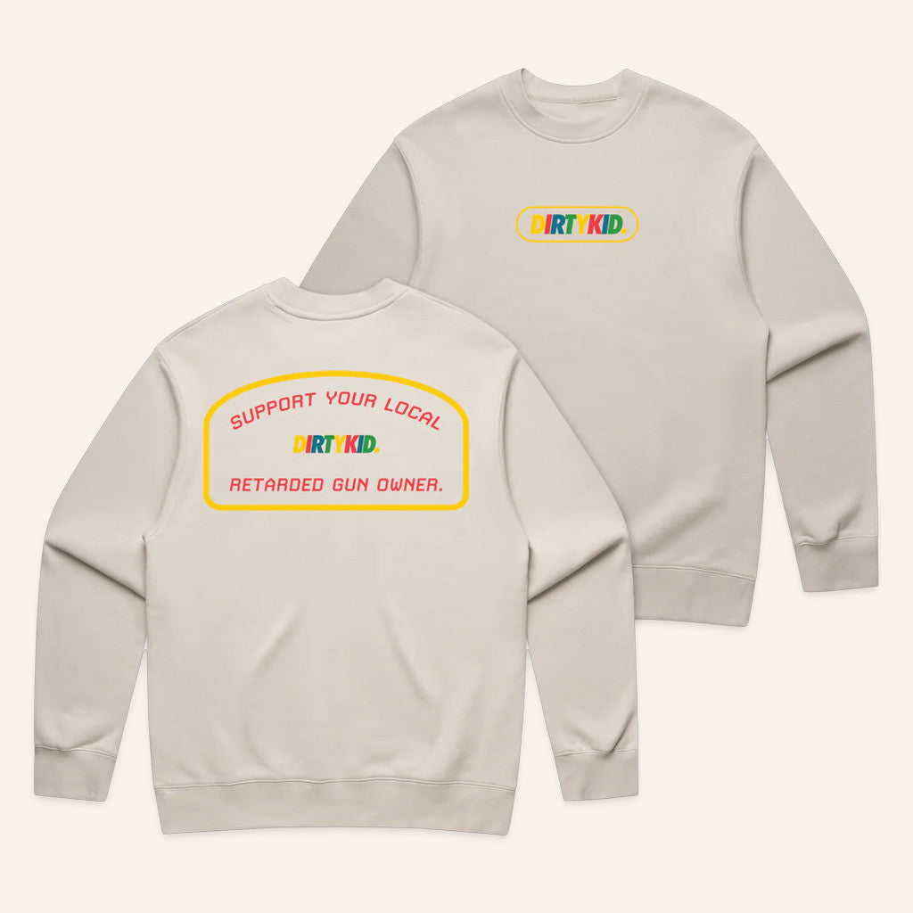 Dirty Kid Merch Retarded Gun Owner Sweatshirt Christmas Present For Husband - Lilybirchmarket