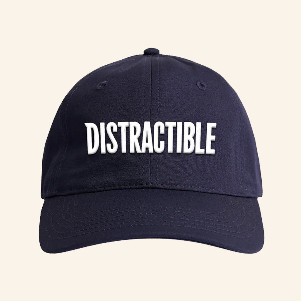 Distractible Merch Navy Embroidered Hat Christmas Gifts For Dad - Lilybirchmarket