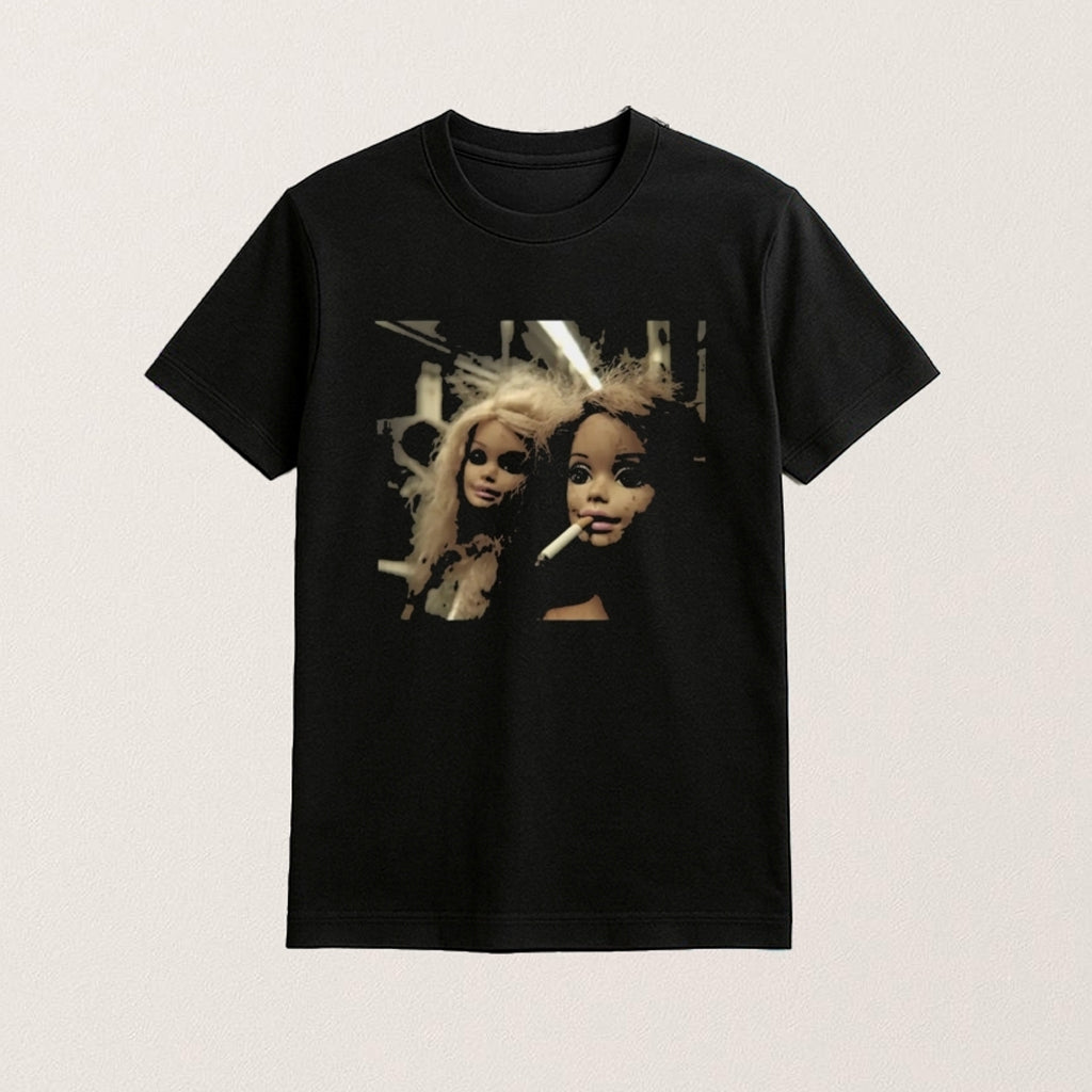 Distressed Doll Smoking Shirt Funny T-Shirt Gifts Ideas For Brothers - Lily Birch Market
