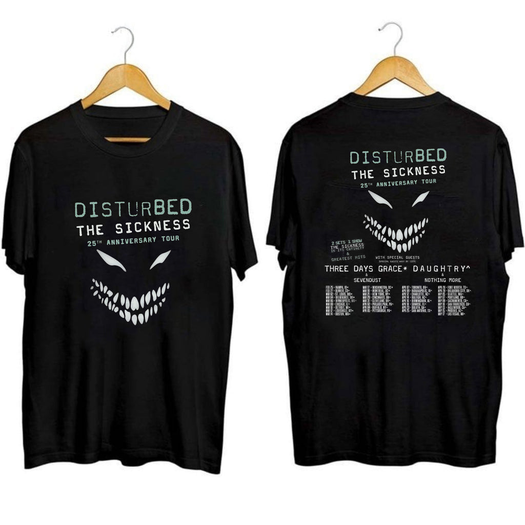 Disturbed The Sickness 25th Anniversary Tour Shirt Disturbed Merch Gifts For Fans - Lily Birch Market