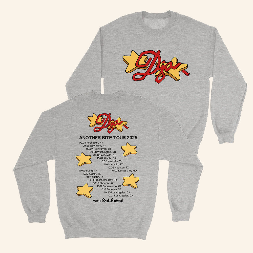 DJO Music Merch Another Bite Tour 2025 Star Crewneck Sweatshirt Presents For Music Lovers - Lilybirchmarket