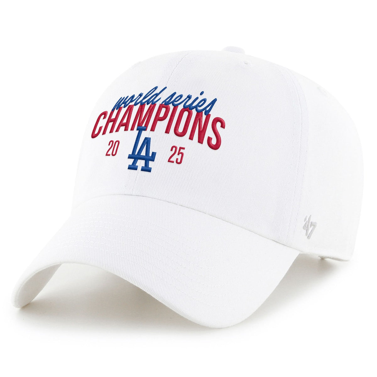 Dodgers World Series Merch 2025 Los Angeles Dodgers 47 White 2025 World Series Champions Embroidered Hat - Lilybirchmarket