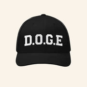 DOGE Gov Merch DOGE White Letters Embroidered Trucker Hat Gifts For Dad - Lilybirchmarket