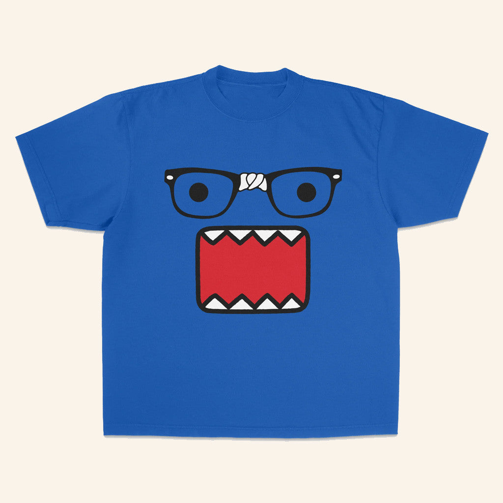 Domo Kun Merch Blue Nerd Glasses T-Shirt Gift Ideas For Son - Lily Birch Market
