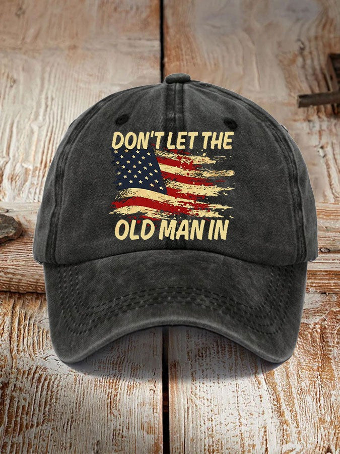Don't Let The Old Man In American Flag Hat RIP Toby Country Music Legend Fan Gift Ideas - Lilybirchmarket